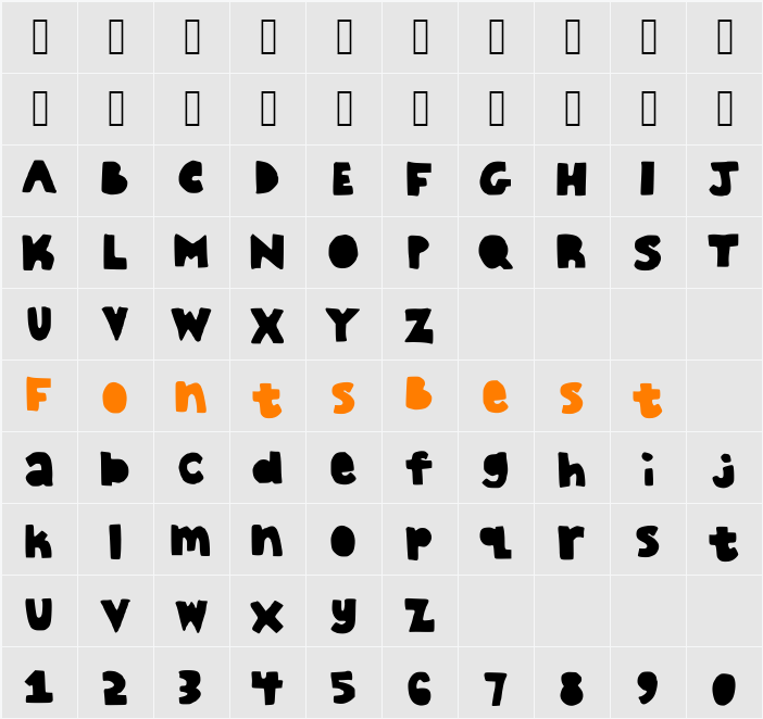 Blackbird Character Map