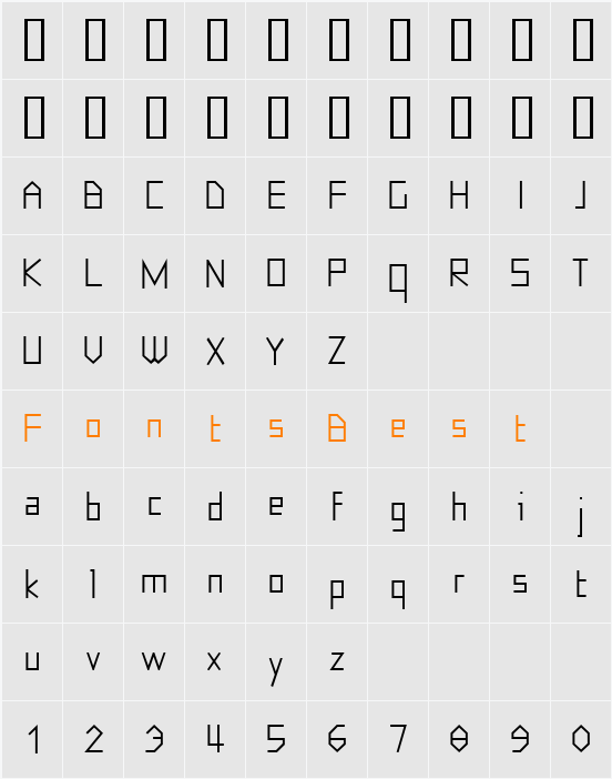 Eyebel Character Map