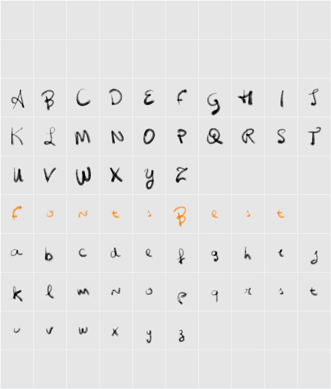 Vtks Vinte e Cinco Character Map