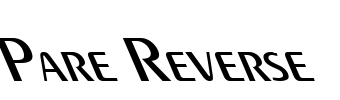 Pare Reverse Font Image