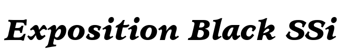 Exposition Black SSi Font Image