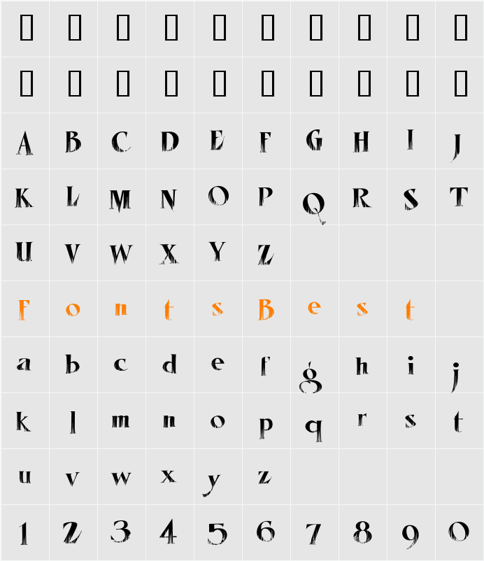 LHF Mister Spooky REG Character Map