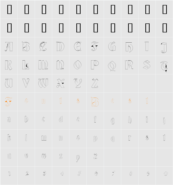 NotNeo Character Map
