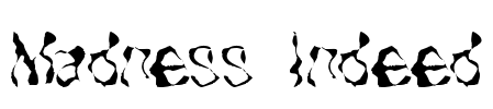 Madness Indeed Font Image