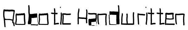 Robotic Handwritten Font Image