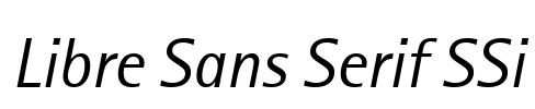 Libre Sans Serif SSi Font Image