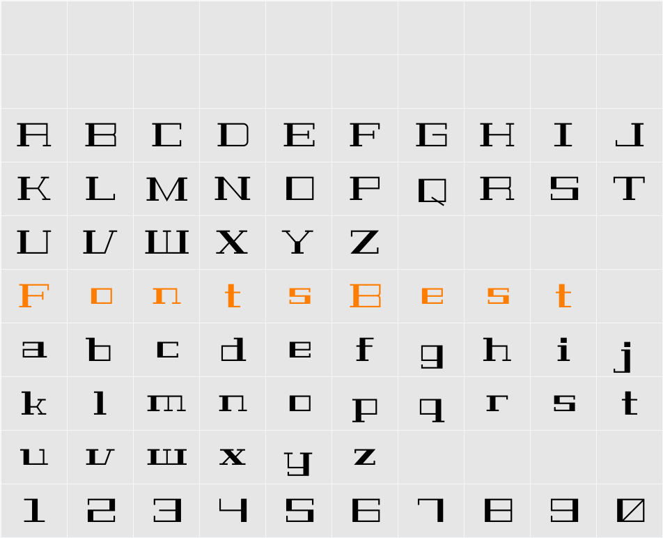 Geostar Fill Character Map
