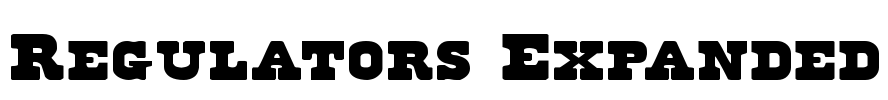 Regulators Expanded Font Image