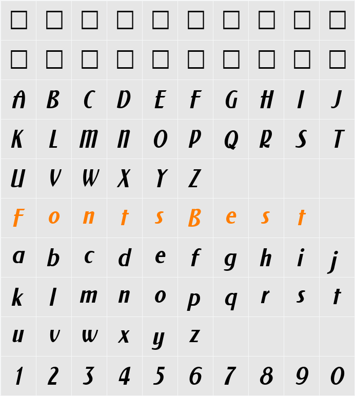 NewForum Character Map