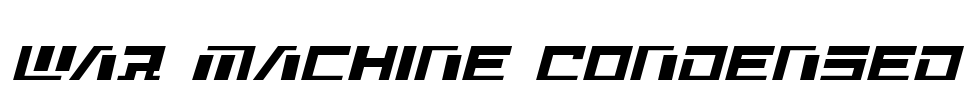 War Machine Condensed Font Image