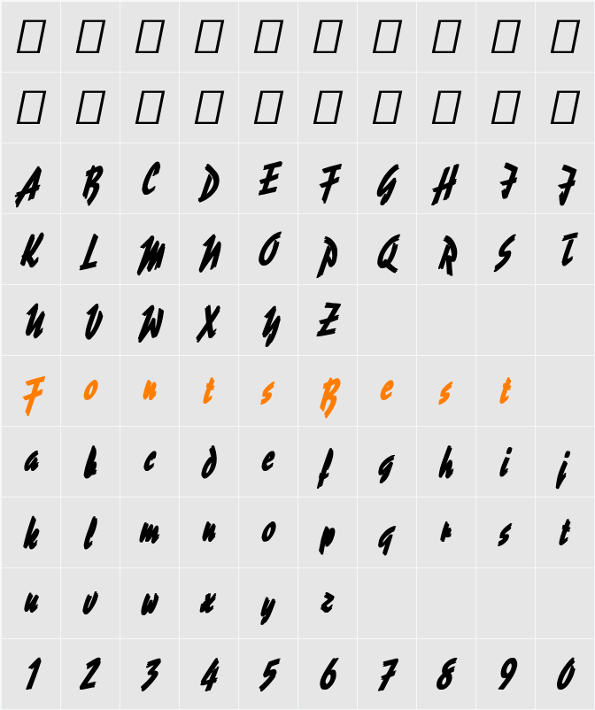 Reporter-Two Cn BI Character Map