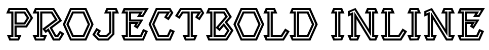 ProjectBold Inline Font Image