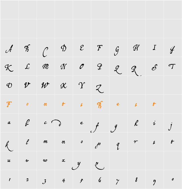 P22Broadwindsor Character Map