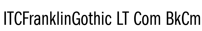 ITCFranklinGothic LT Com BkCm