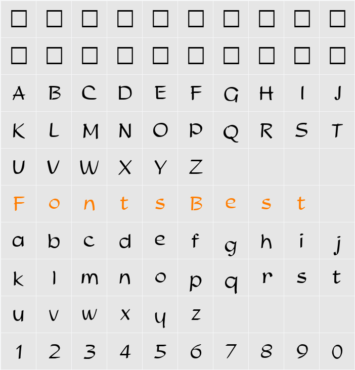 Kismet Character Map