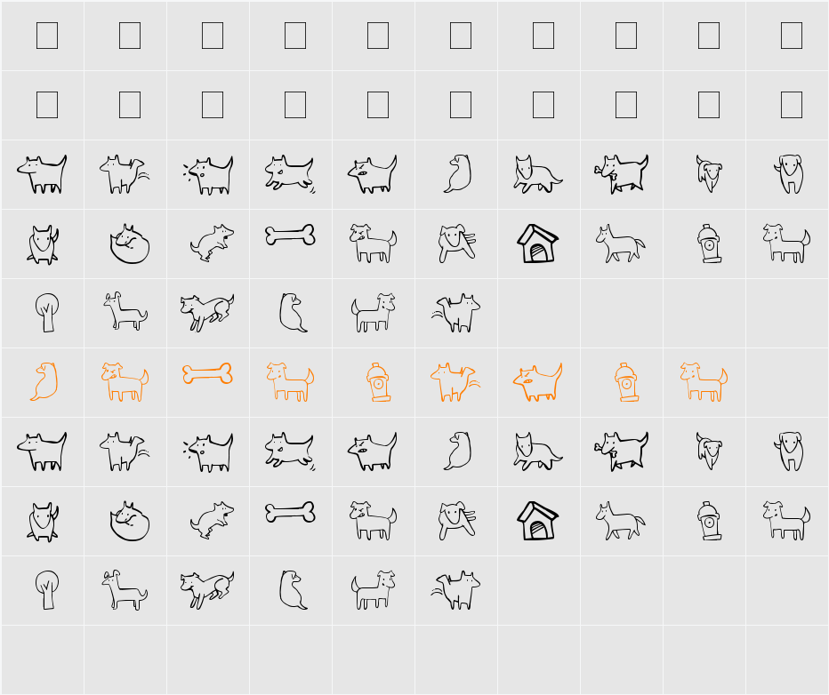 kiltro Character Map
