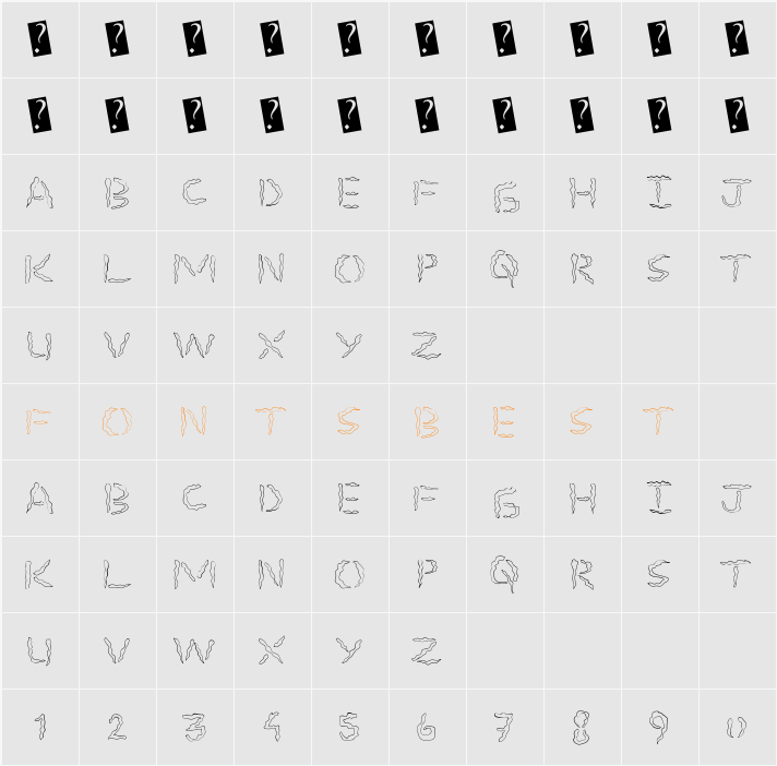 SpookyStencil Character Map