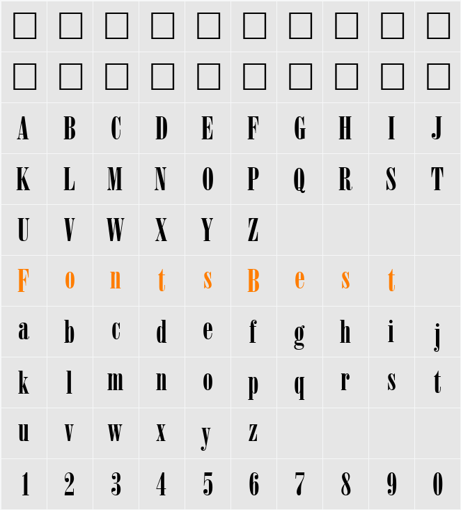 Obelisk Character Map