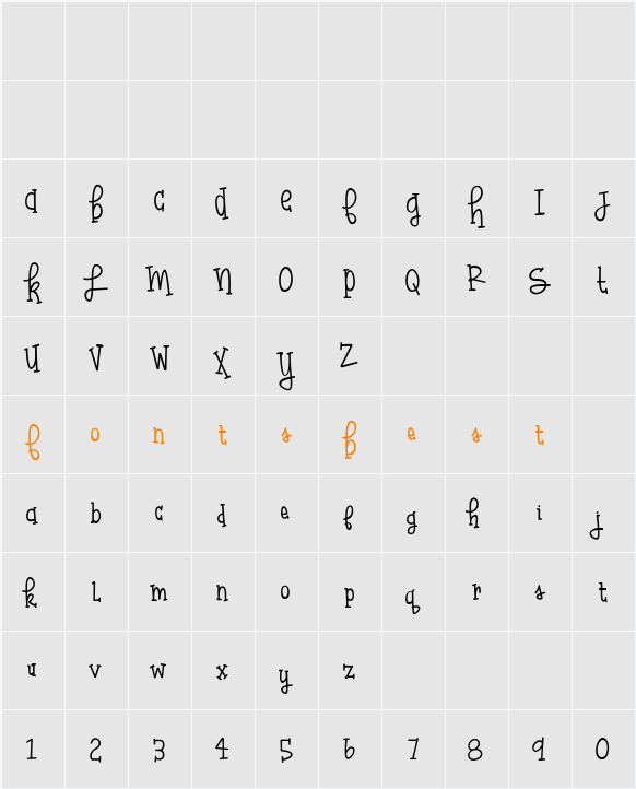 Huffleclaw Character Map