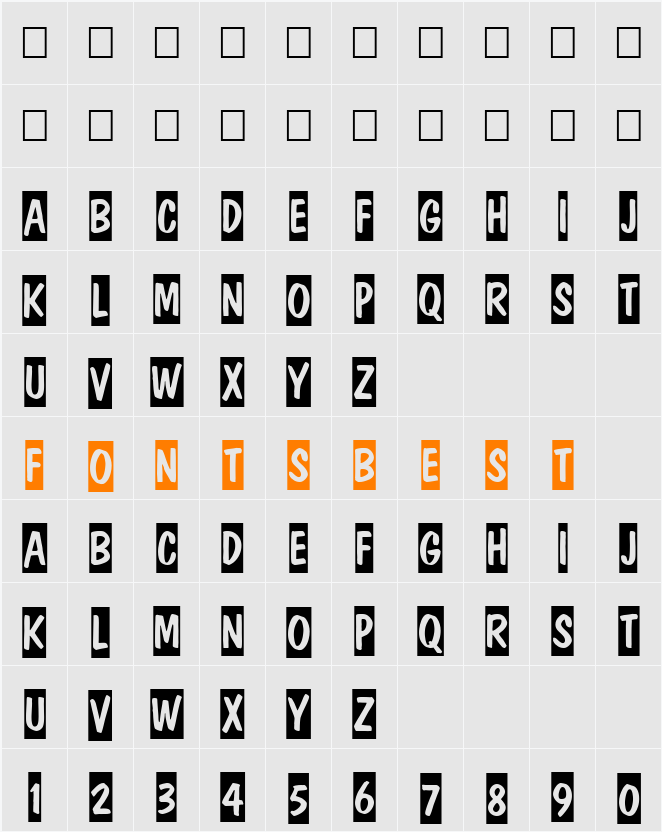 a_DomInoTitulCm Character Map