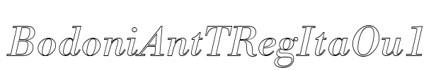 BodoniAntTRegItaOu1 Font Image