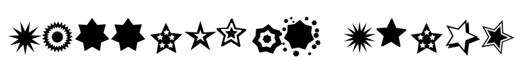 PizzaDude Stars Font Image