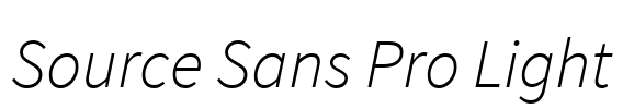 Source Sans Pro Light Font Image