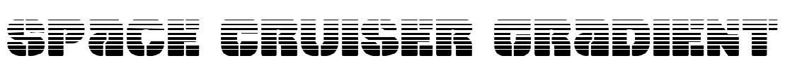 Space Cruiser Gradient Font Image