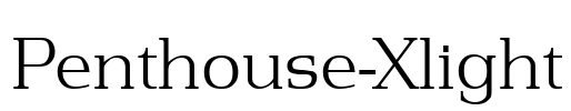 Penthouse-Xlight Font Image