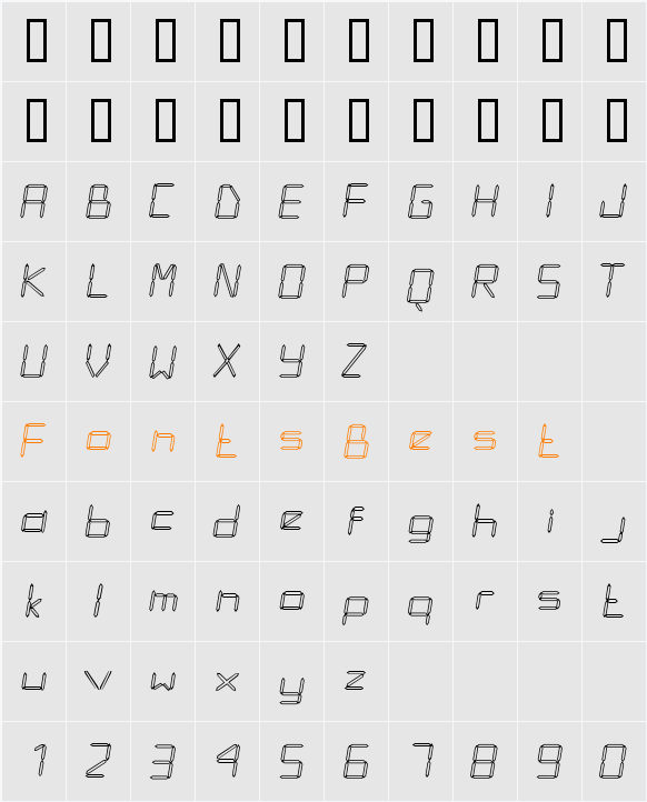 Diodes Light Character Map