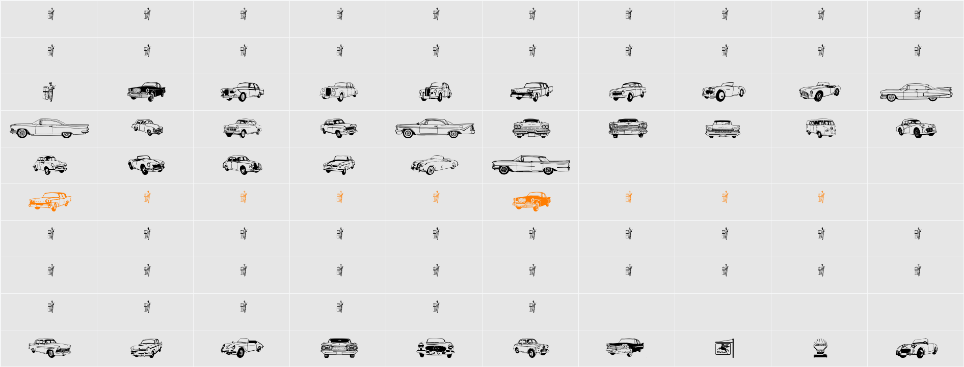 OLDCAR Character Map