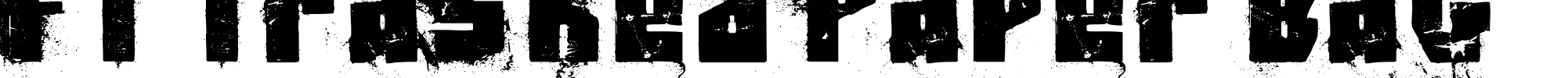 FT Trashed Paper Bag Font Image