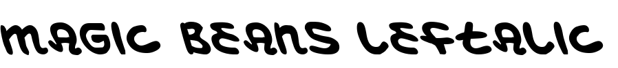 Magic Beans Leftalic Font Image