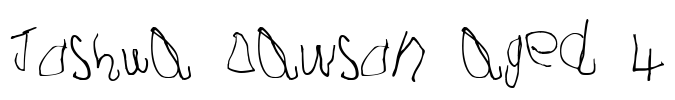 Joshua Dawson aged 4