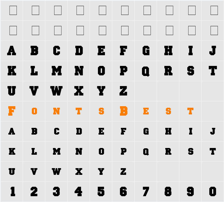 Princeton solid Character Map
