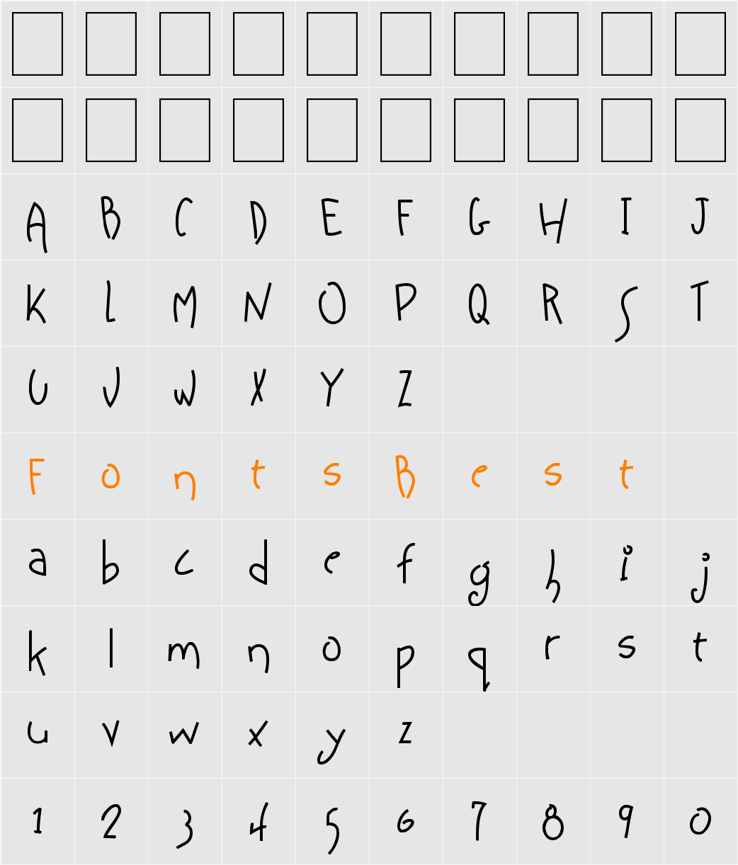 Stays In The Cave! Character Map