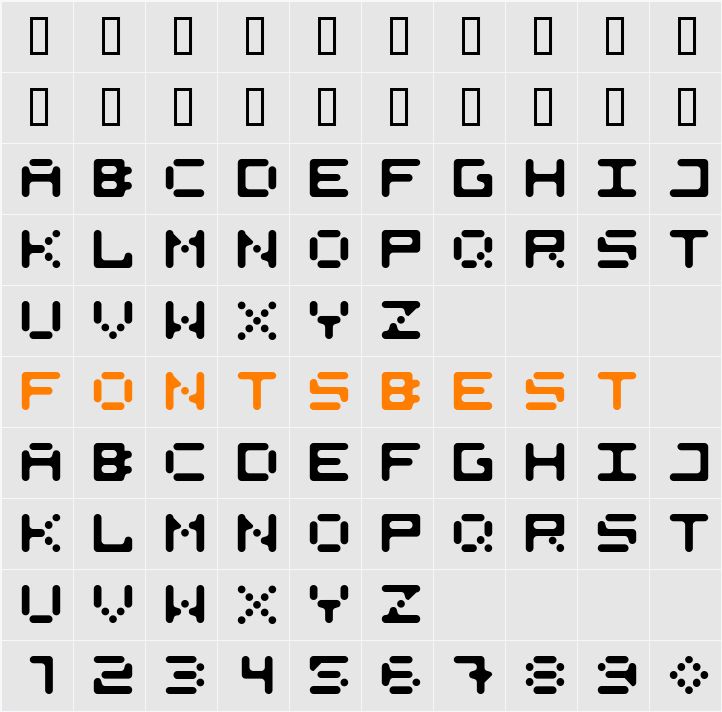 525round Character Map