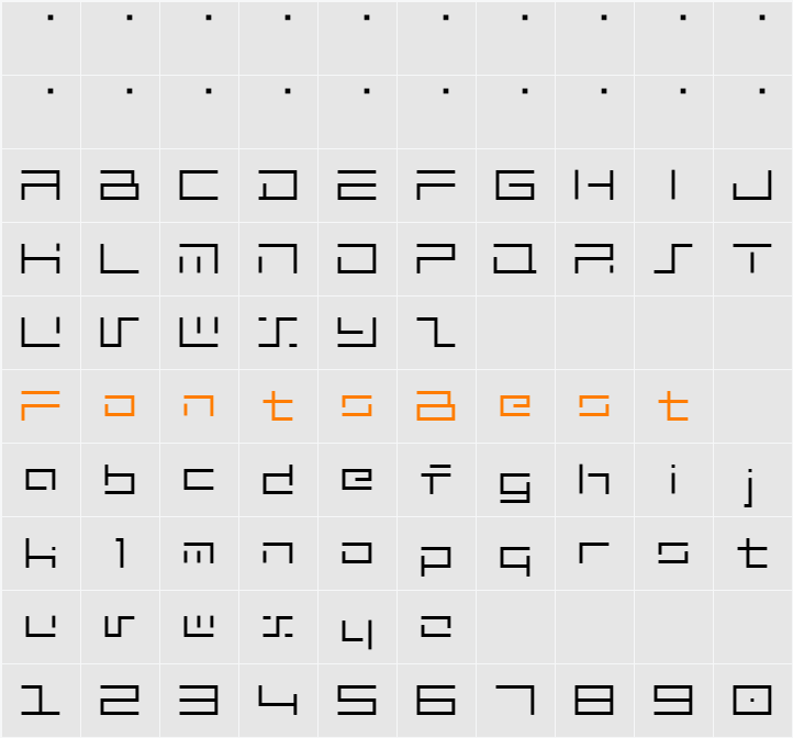 MINIMALHARD Character Map