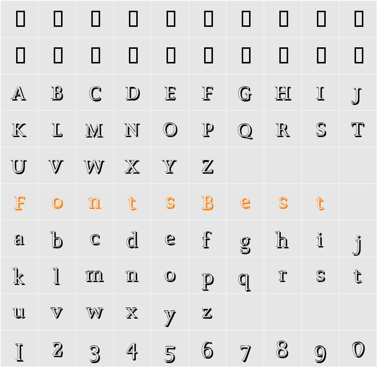 ScoriaH Character Map