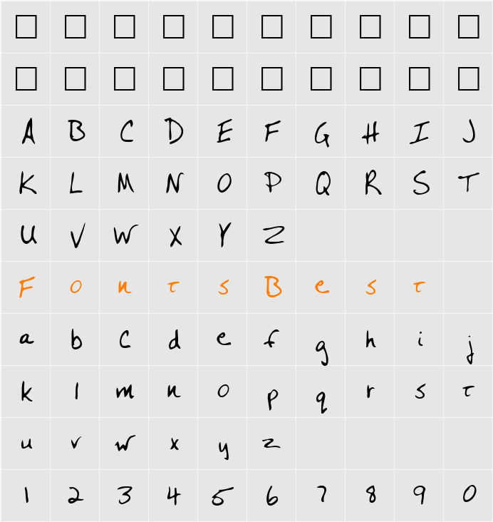 Joseph Character Map