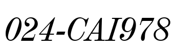 024-CAI978 Font Image
