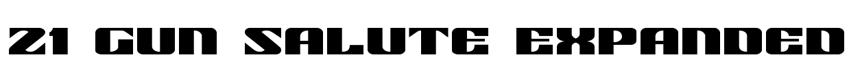 21 Gun Salute Expanded Font Image