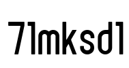 71mksd1 Font Image