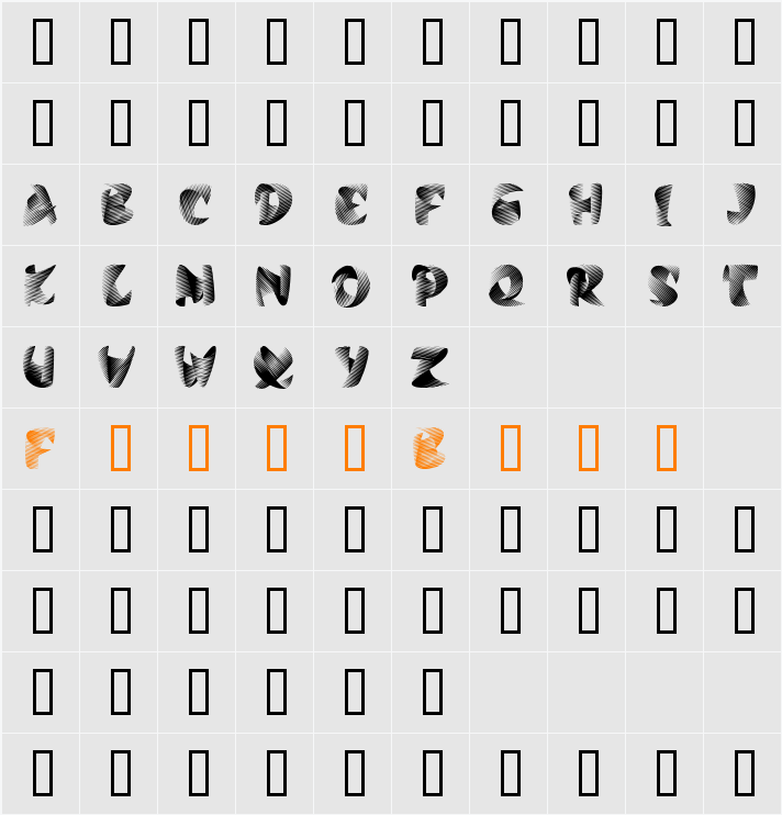 Stiletto Character Map
