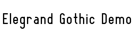 Elegrand Gothic Demo Font Image