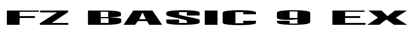 FZ BASIC 9 EX Font Image