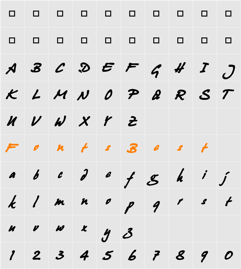 Juergen Character Map