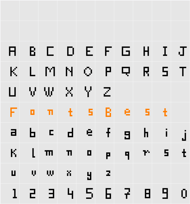Digito Character Map