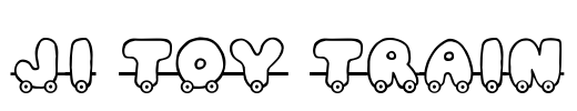 JI Toy Train Font Image