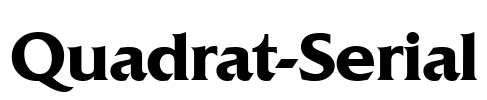 Quadrat-Serial Font Image